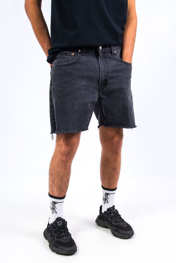 Vintage Levi's 505 Black Denim Shorts 