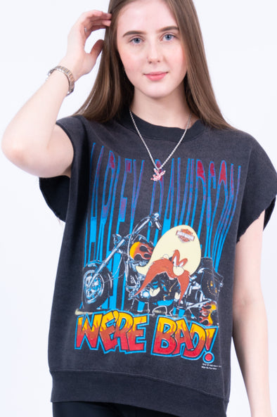 Harley Davidson Looney Tunes Sleeveless Sweatshirt