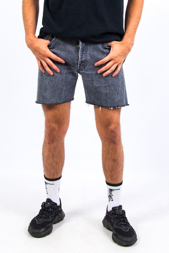 Vintage Levi's Grey Striped Denim Shorts