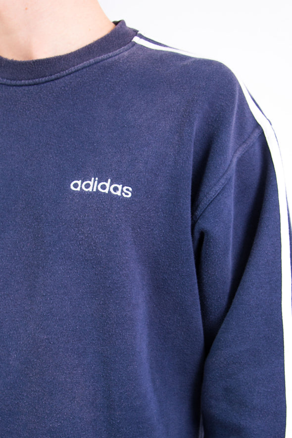 90's Adidas Three Stripe Sweatshirt