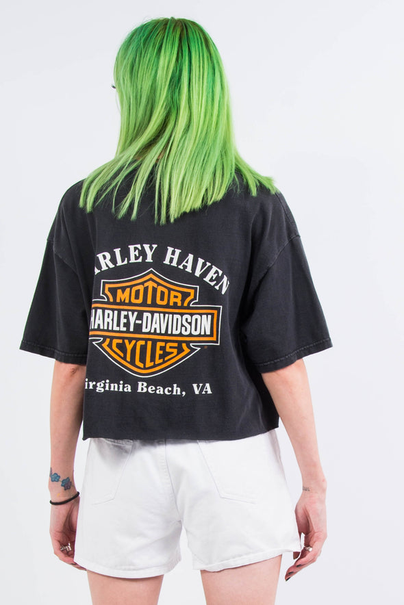 Vintage 90's Harley Davidson Cropped T-Shirt