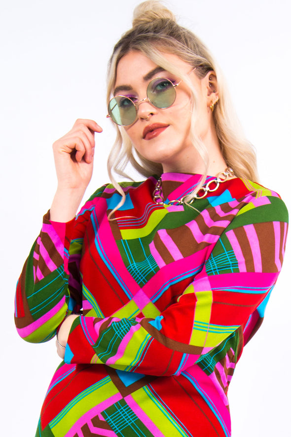 Vintage 70's Psychedelic Maxi Dress