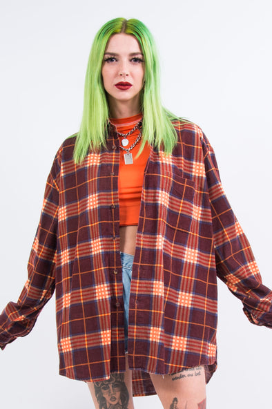 Vintage 90's Check Corduroy Shirt