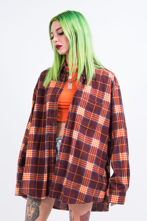Vintage 90's Check Corduroy Shirt