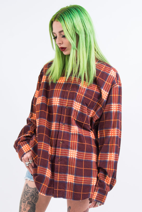 Vintage 90's Check Corduroy Shirt
