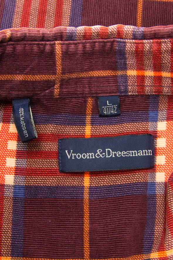 Vintage 90's Check Corduroy Shirt
