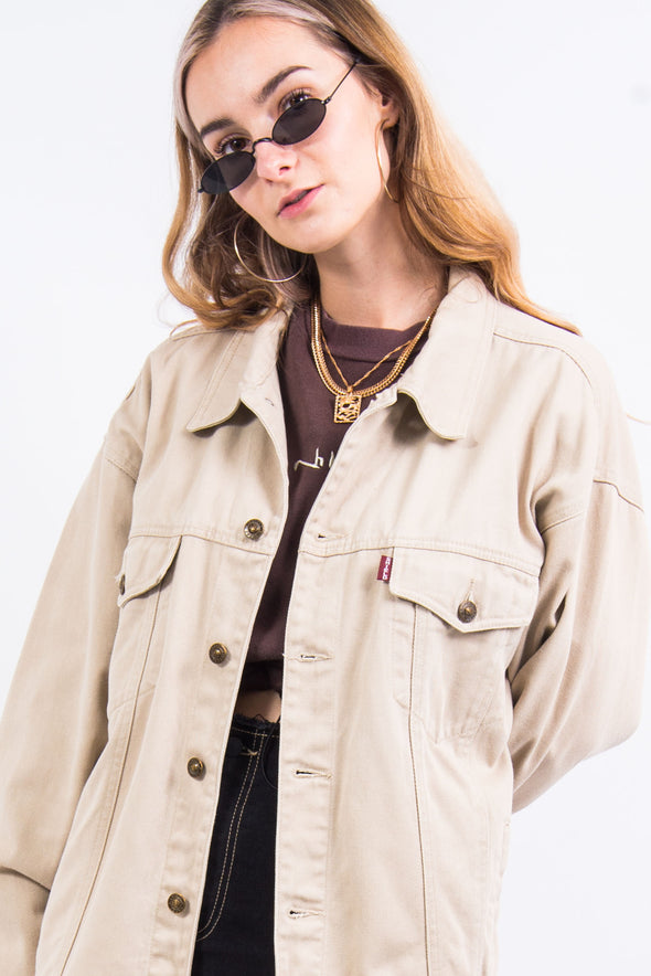 Vintage 90's Beige Denim Jacket