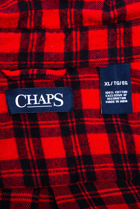 Ralph Lauren Chaps Red Check Flannel Shirt