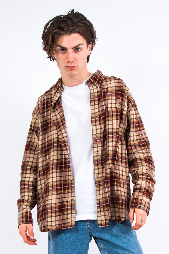 90's Checked Flannel Shirt