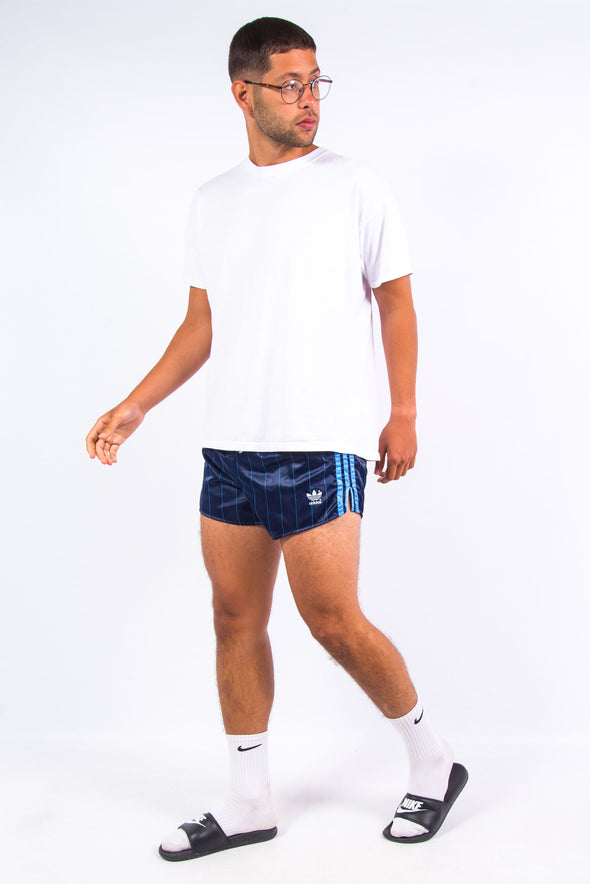 80's Adidas Pinstripe Sprinter Short Shorts