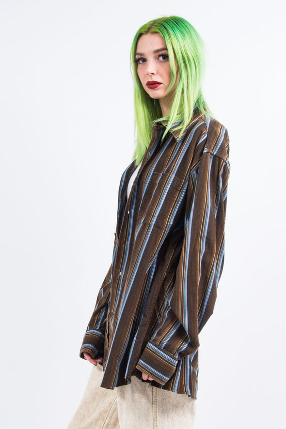 Vintage 90's Striped Cord Shirt
