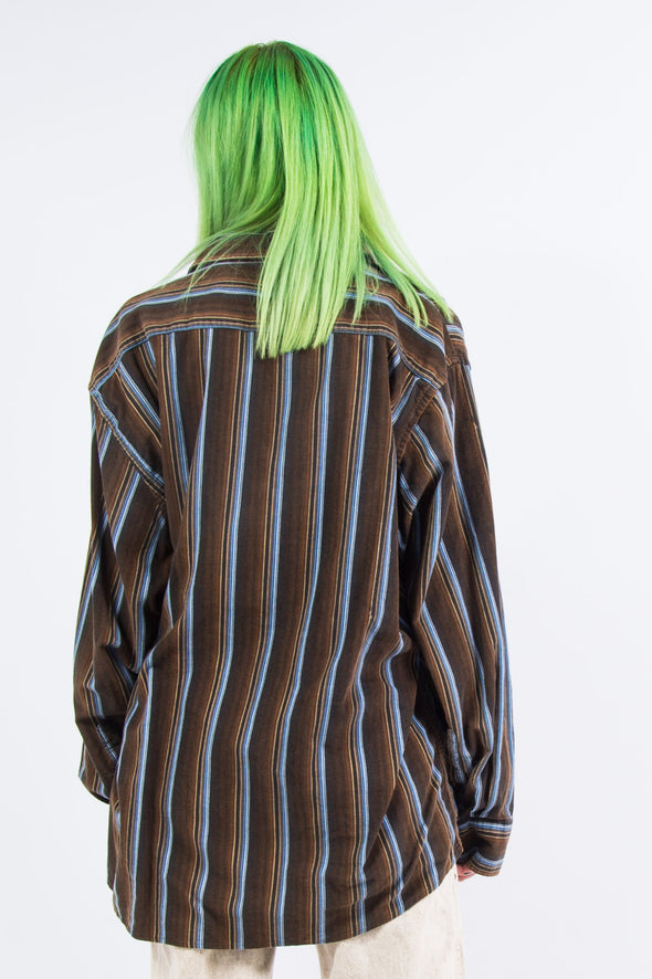 Vintage 90's Striped Cord Shirt