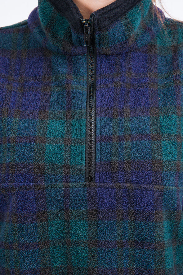 Vintage 90's Tartan 1/4 Zip Fleece