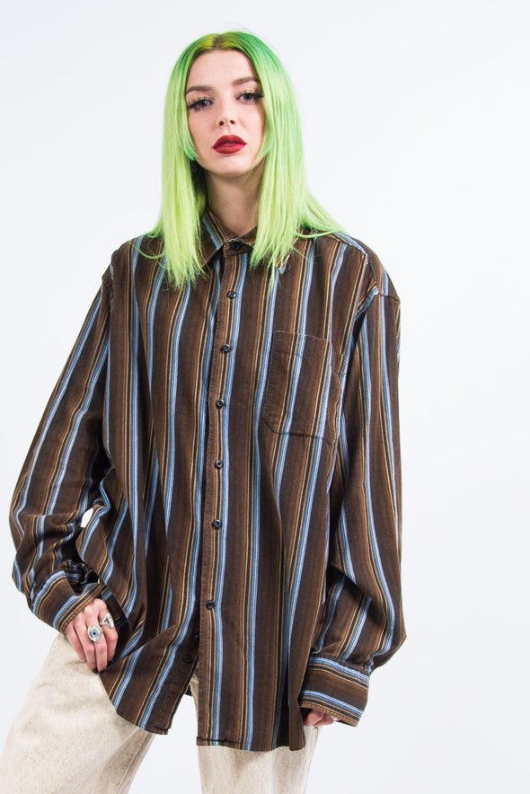 Vintage 90's Striped Cord Shirt
