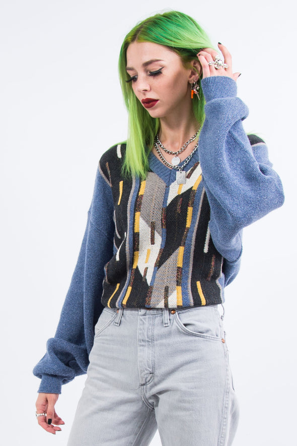 Vintage 90's Grandad Knit V-Neck Jumper