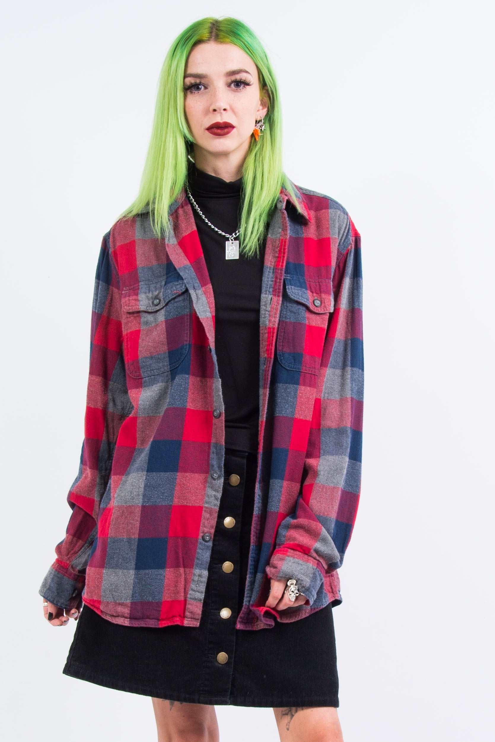 Vintage 90's Grunge Check Flannel Shirt THE VINTAGE SCENE – The