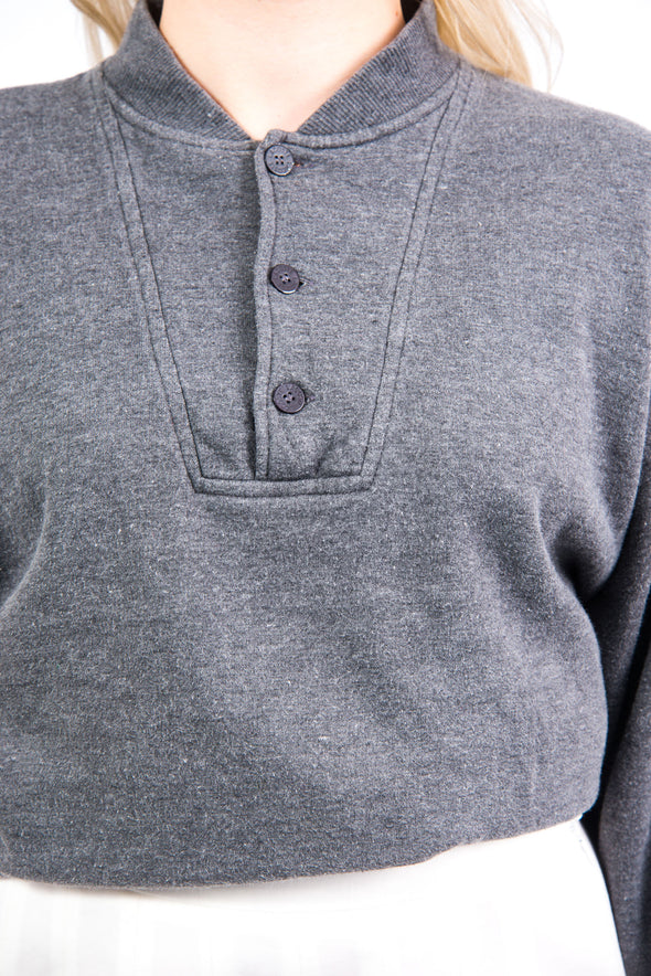Vintage Lacoste Button Neck Sweatshirt