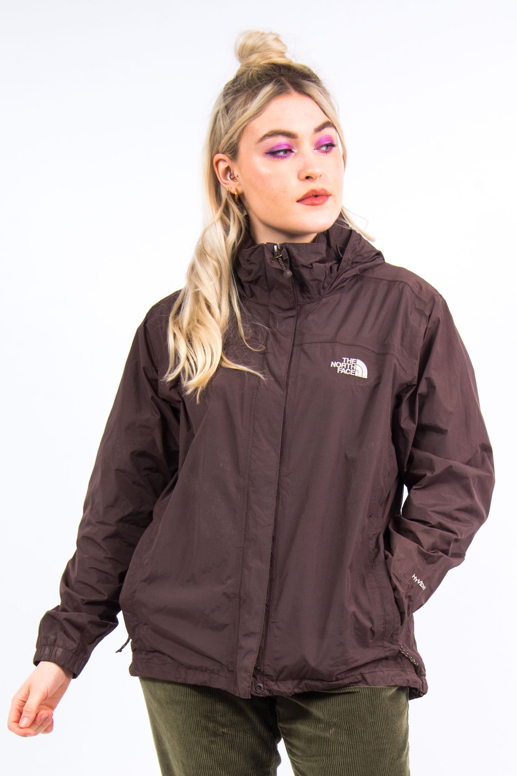 Brown Hyvent The North Face The North Face Hyvent Hooded Jacket Coat