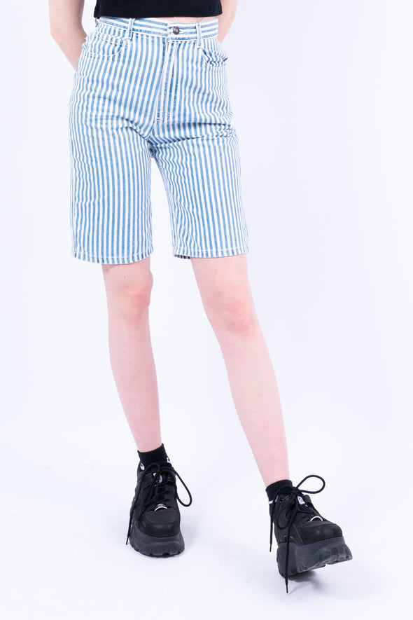 Vintage 90's Lee Striped Denim Shorts