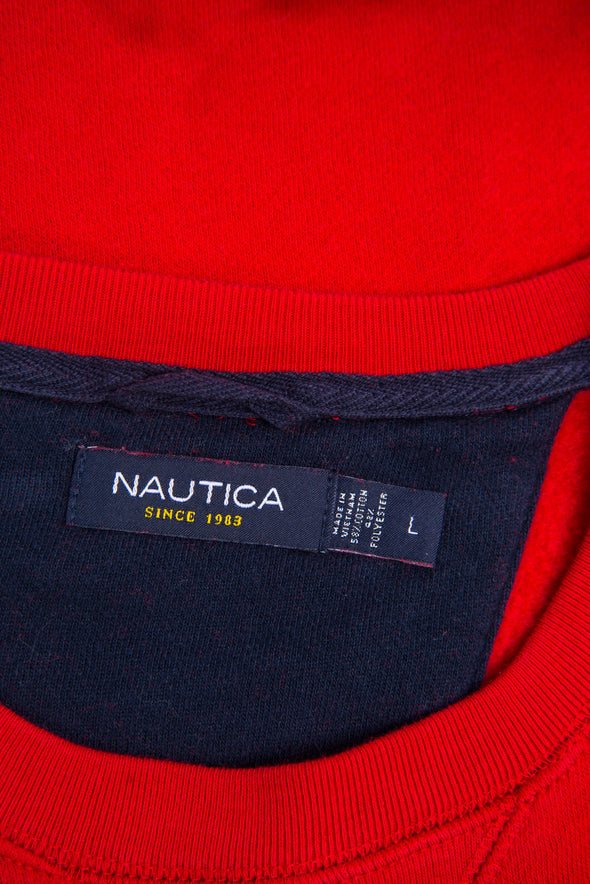 Nautica Red Crew Neck Sweatshirt