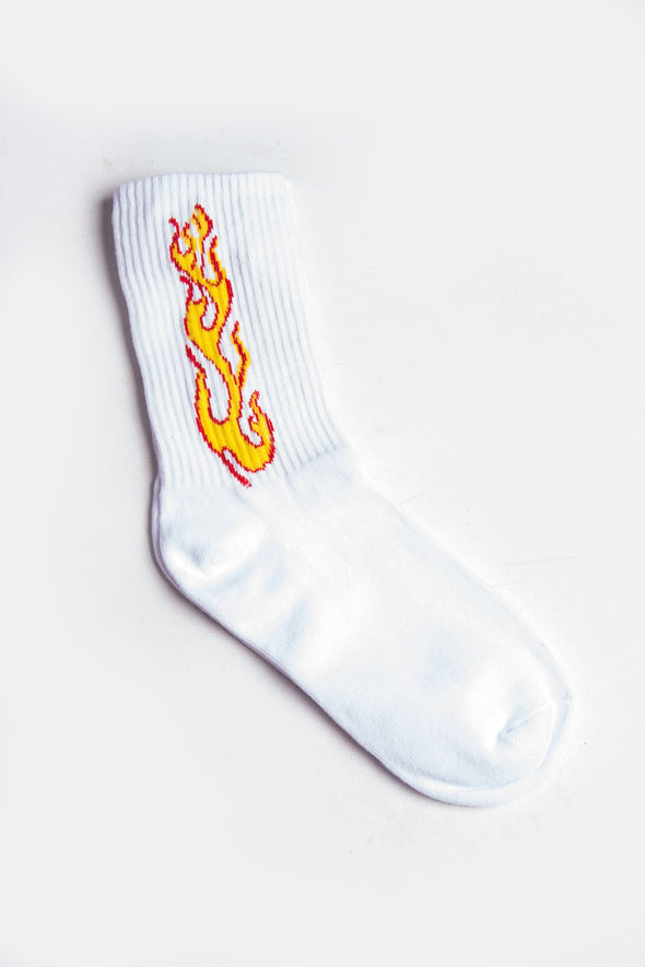 Y2K Skater Flame Socks